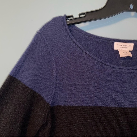 Club Monaco Cashmere ColorBlock Crew Neck Sweater Size Medium - Picture 3 of 6